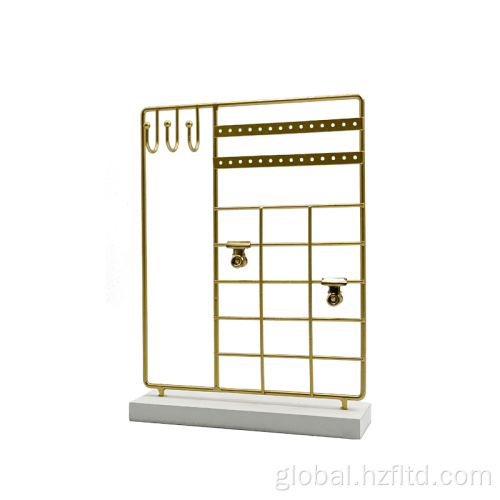 Jewelry Display Stand Gold Jewelry stand with wood base Supplier